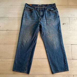 Chaps Denim Relaxed Fit Men’s Jeans, Medium Wash, Size 38x30 100% Cotton